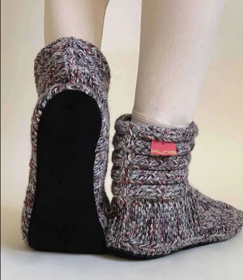 Alpaka Pantoffeln RAMI - Kuschelige Hüttenfinken