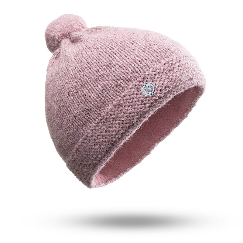 KINDER - Alpaka Haube mit Pompom