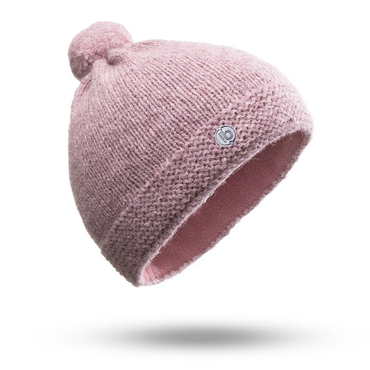 KINDER - Alpaka Haube mit Pompom